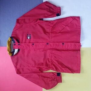 Vintage 1990s Tommy Hilfiger Red  Track Jacket Windbreaker UNISEX